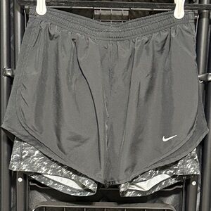 Nike Dri-Fit 2 in 1 Black Running Shorts. Women’s Large.